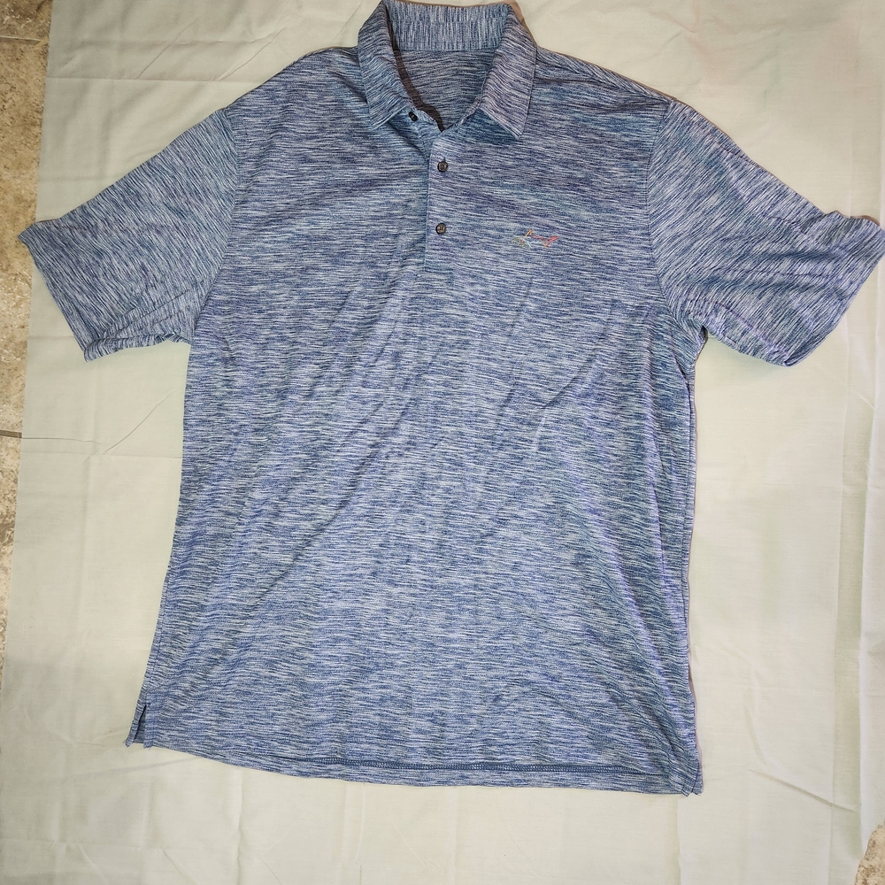 Greg Norman Men’s Play Dry Short Sleeve Blue Polo Shirt XL